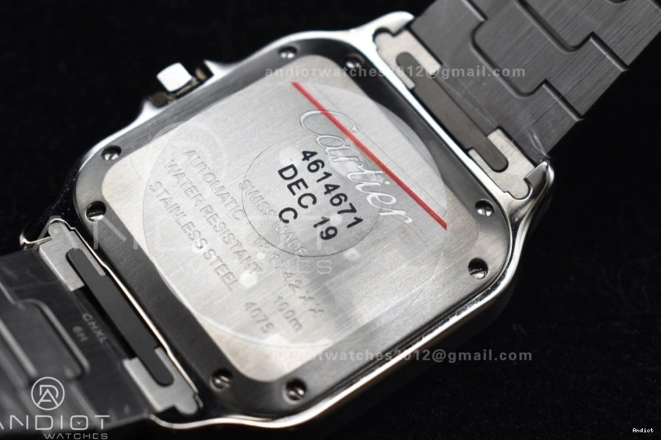 Bracelet BVF 35mm Edition de MIYOTA Dial on Cartier Best V2 9015 White 1:1 SS SS Santos SmartLinks 1207